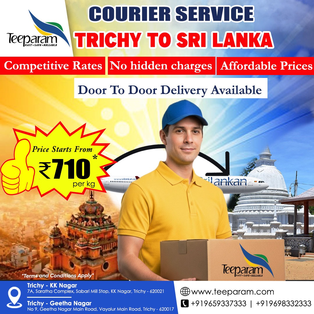 Trichy to Sri Lanka courier service