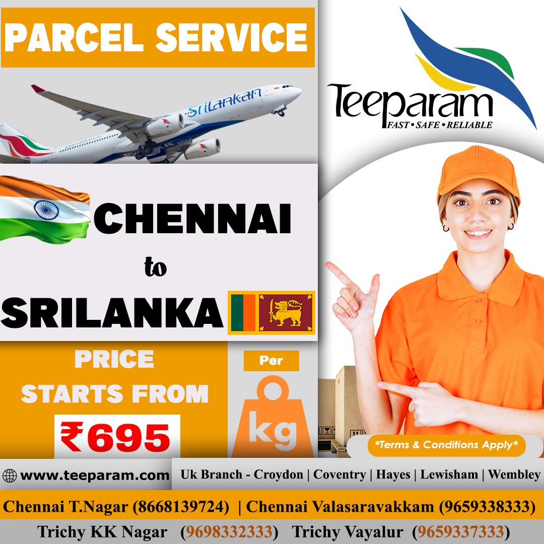 Chennai to Sri Lanka parcel service