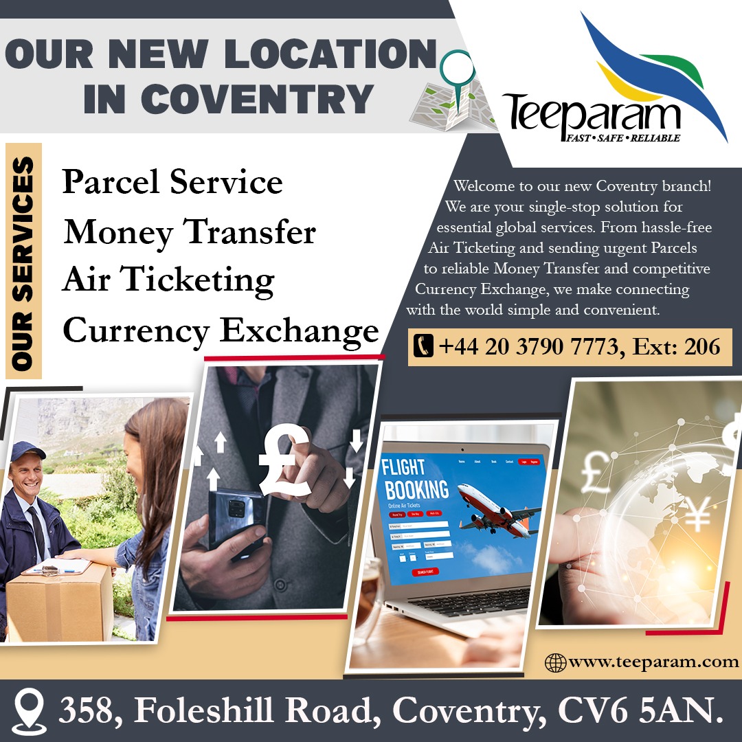 Teeparam new branch in Coventry United Kingdom