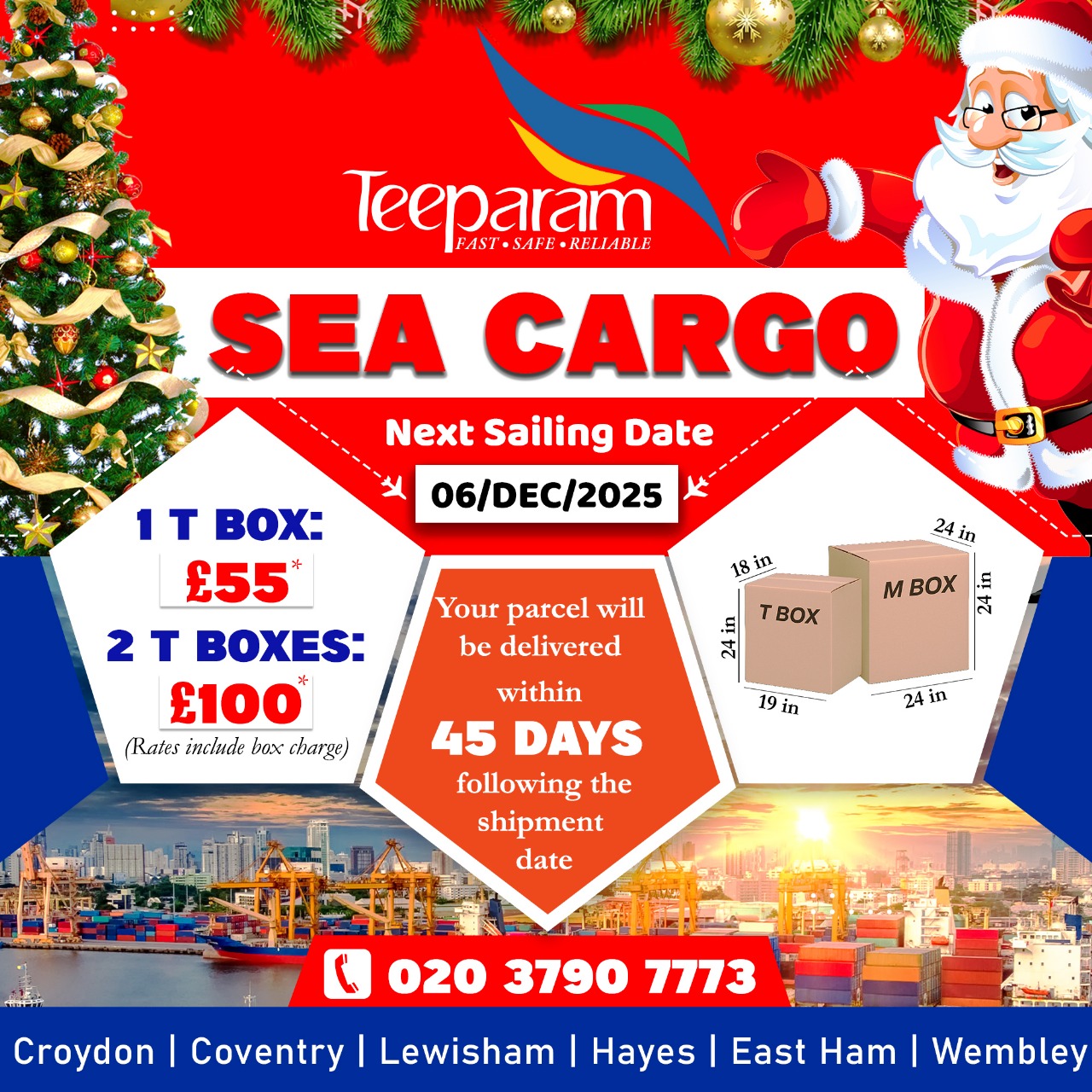 Sea Cargo from UK to Sri Lanka