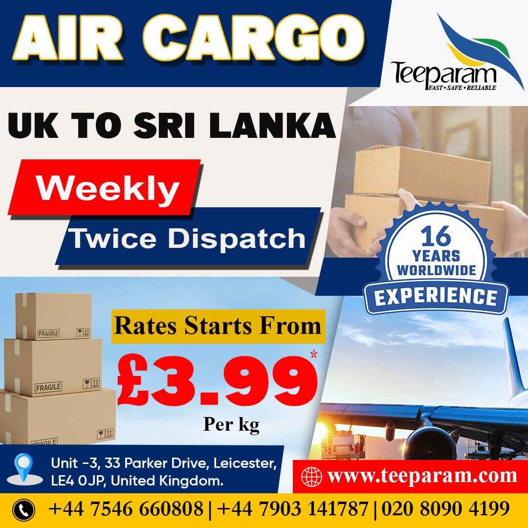 Send parcels from UK to Sri Lanka through Teeparam
