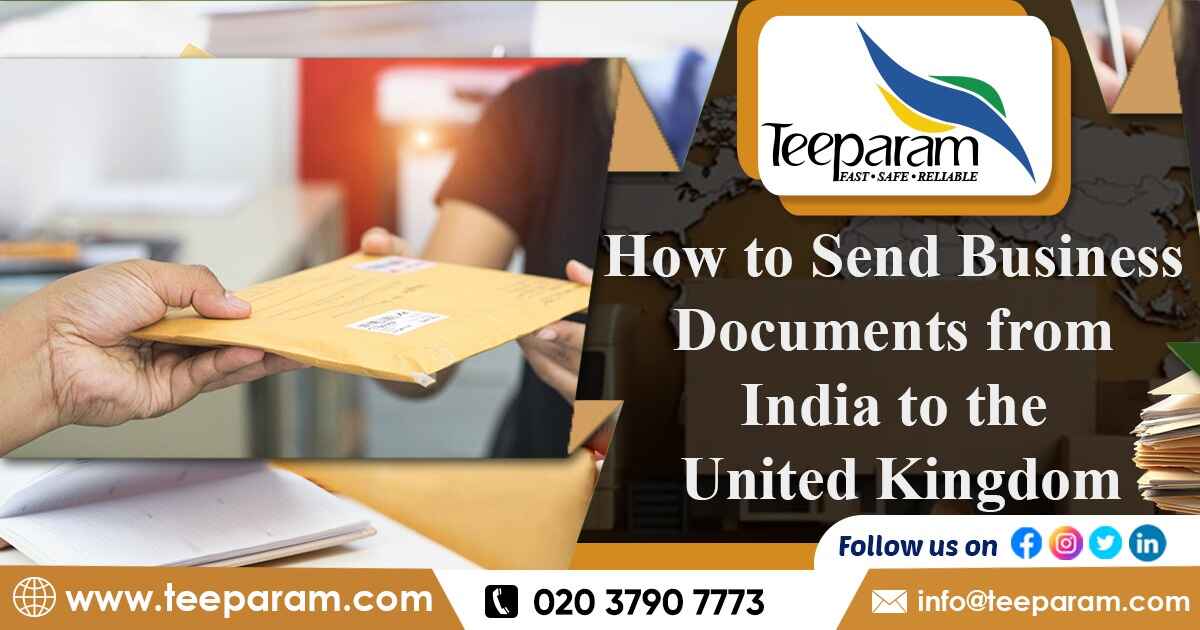 send business documents from india to the united kingdom
