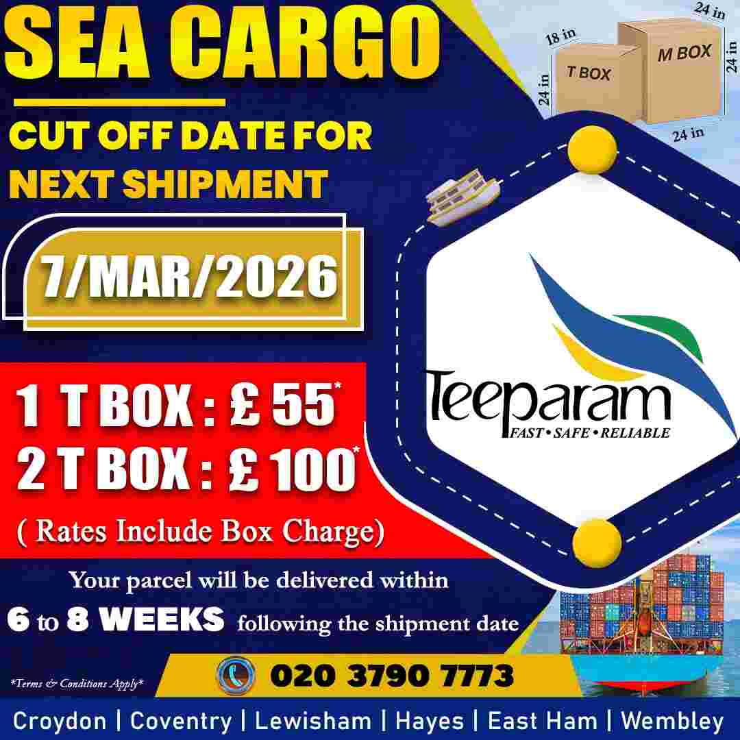 sea cargo from UK to Sri Lanka