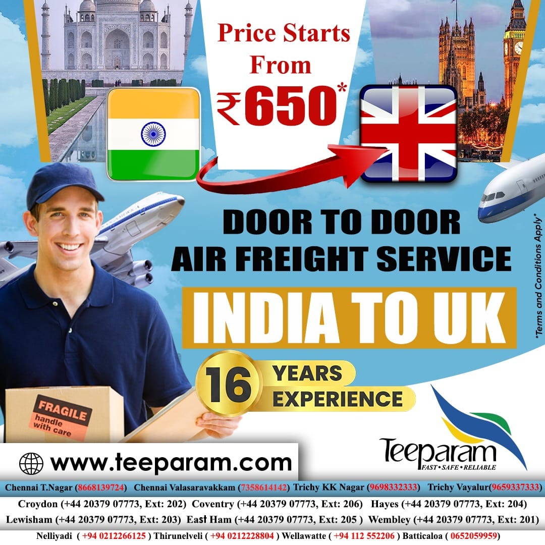 Send your parcels from India to UK