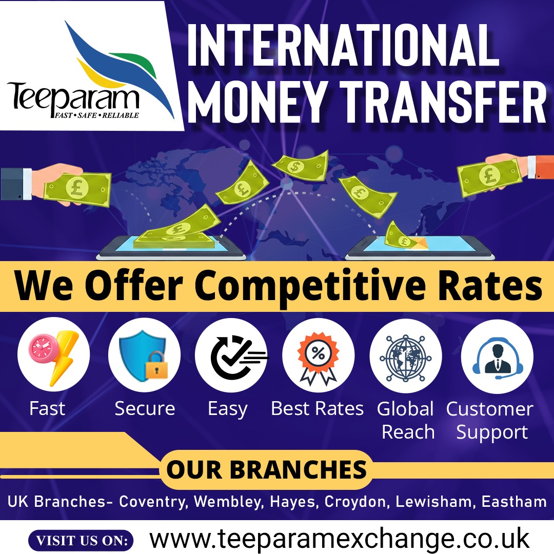Teeparam offers competitive money transfer rates