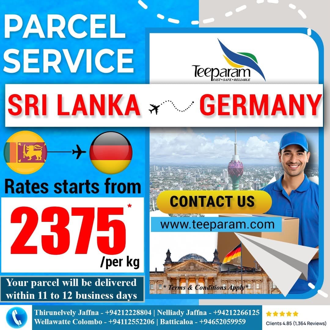 send parcels to Germany from Sri Lanka